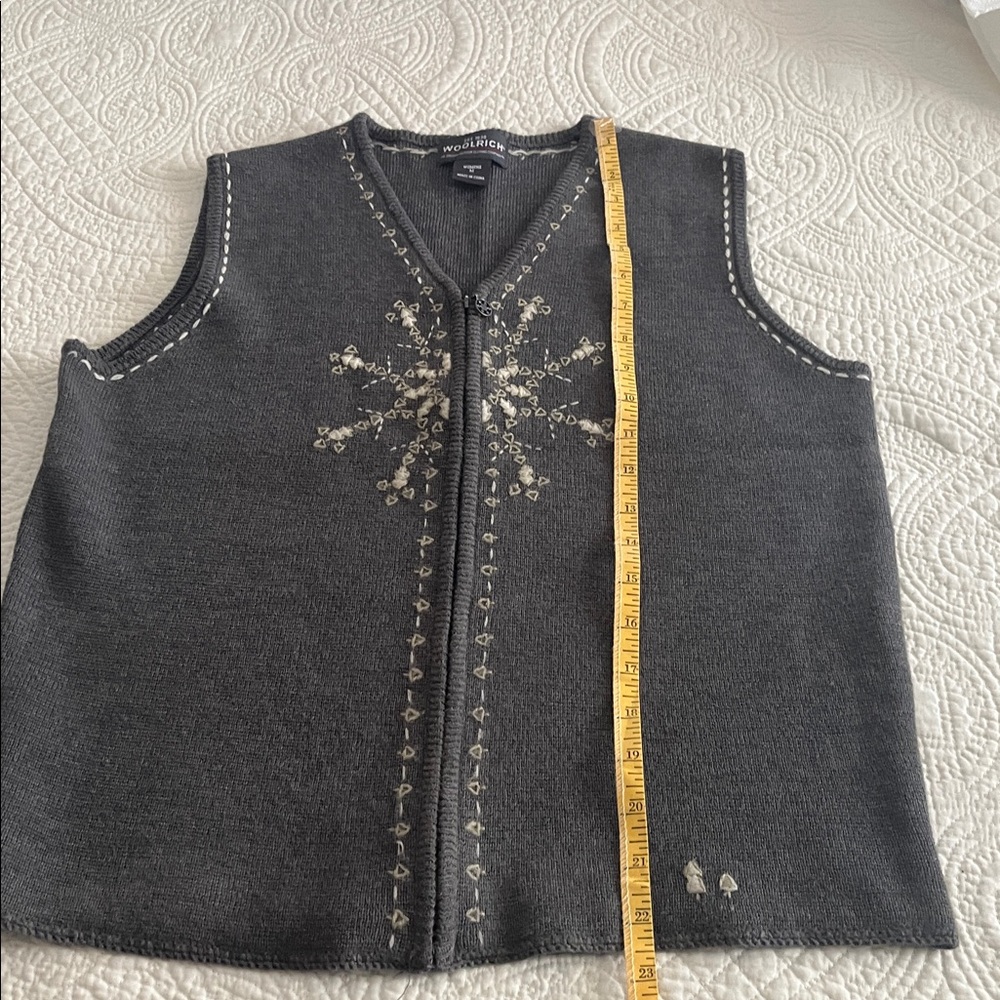 Woolrich Charcoal Knit Vest with Embroidery - Picture 4 of 5
